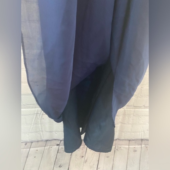 Adrianna Papell Occasions 100% Silk Shell Skirt Navy Blue Womens Plus Size 16 - Picture 10 of 10